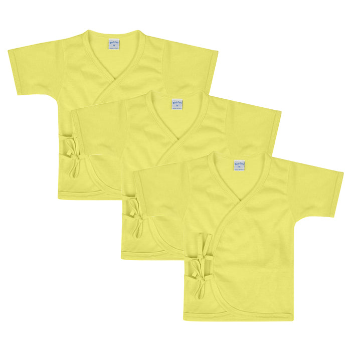 BestCare Colored Short Sleeve Tie-side (3 Pieces) - Buttercup Yellow