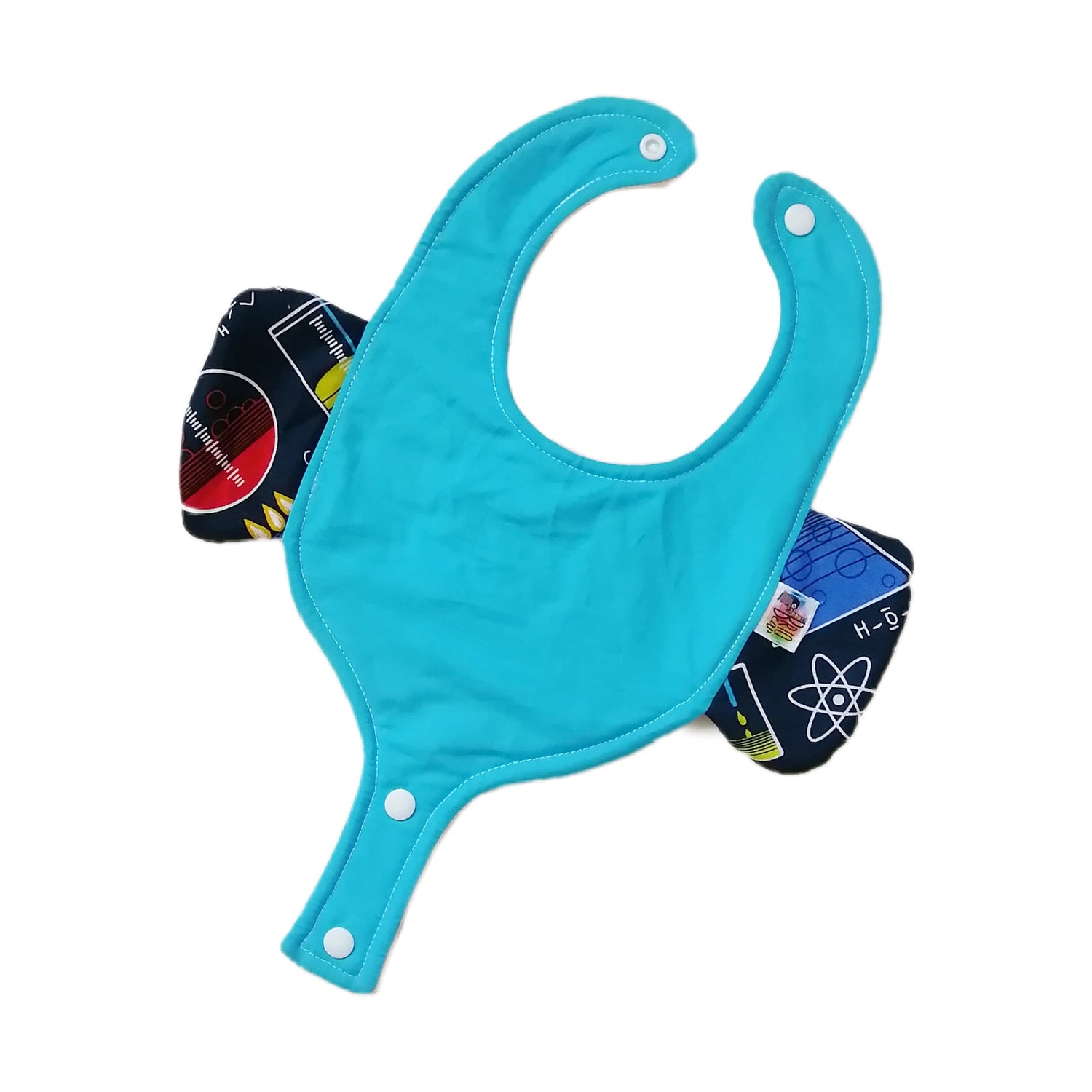 Briobear Elephant Bib with Teether/Pacifier Holder - Blue