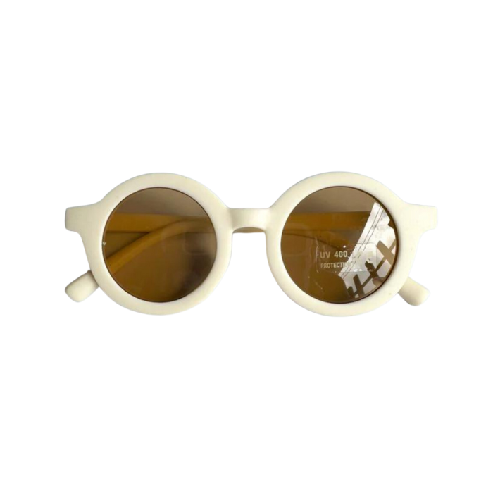Blooming Wisdom Fashion Round Sunglasses - Cream
