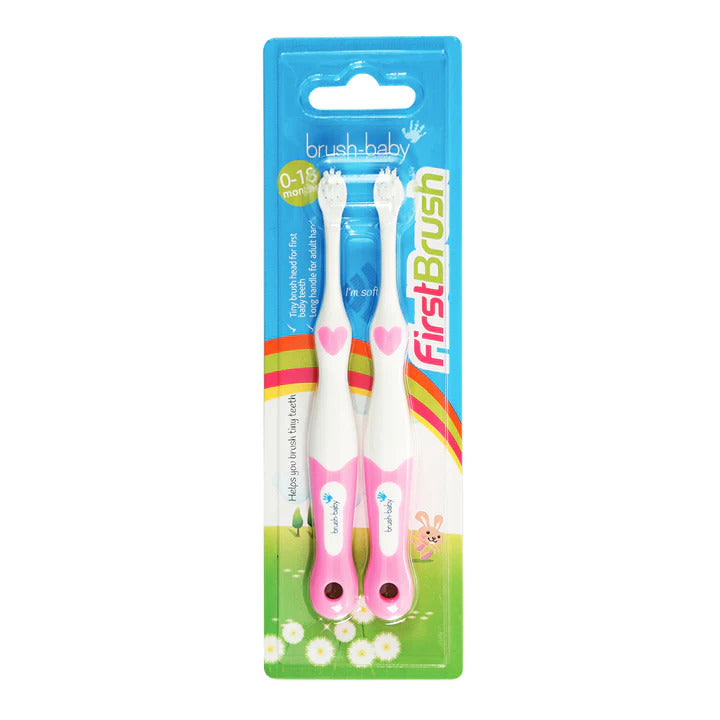 Brush-Baby FirstBrush (Double Pack) - Pink