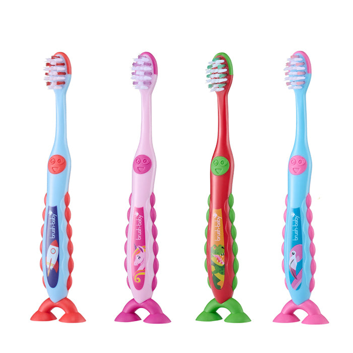 Brush-Baby FlossBrush 3-6yrs - Flamingo