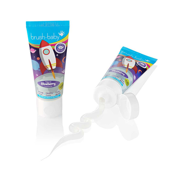 Brush-Baby Kids Natural Toothpaste 50ml - Blueberry Rocket