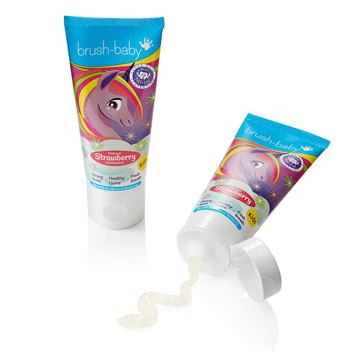 Brush-Baby Kids Natural Toothpaste 50ml - Strawberry Unicorn