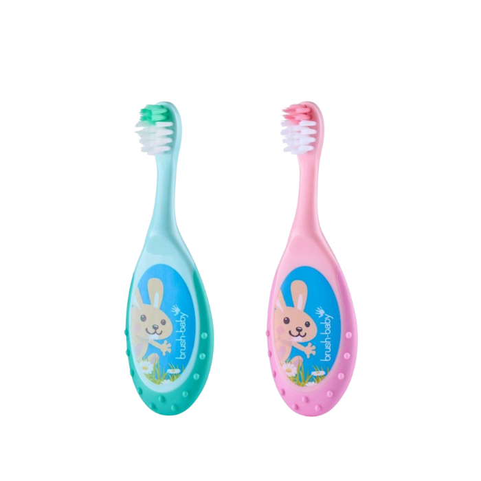 Brushbaby Flossbrush 0-3 Teal and Pink