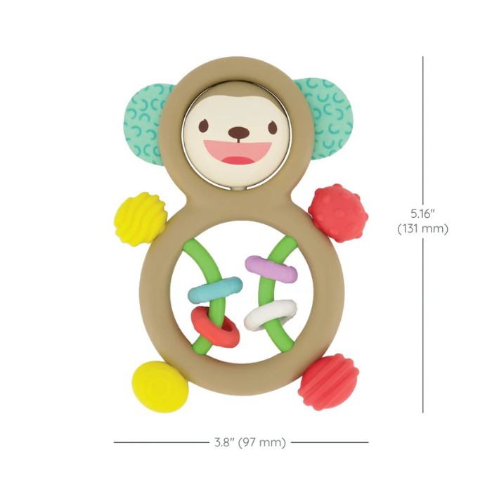 Infantino Busy Lil Sensory Rattle - Monkey