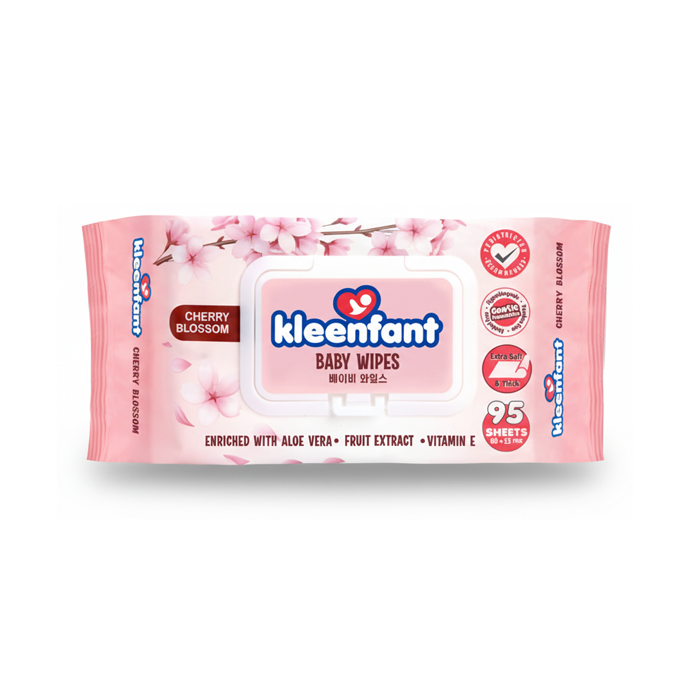 Kleenfant Cherry Blossom Baby Wipes