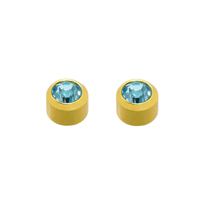 Caflon Sterile Earrings March Aquamarine