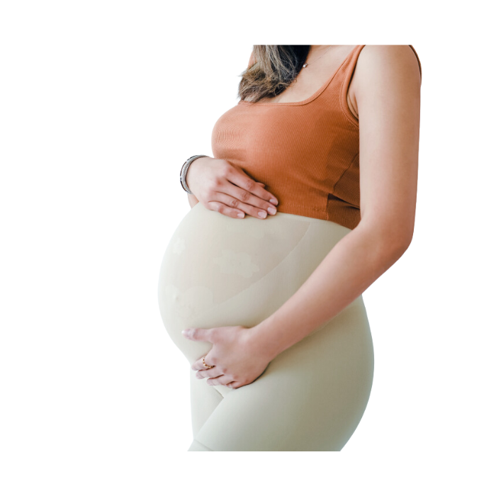 Carry-on Baby Maternity Lift and Support Biker Shorts Beige