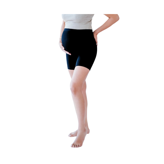 Carry-on Baby Maternity Lift and Support Biker Shorts Black