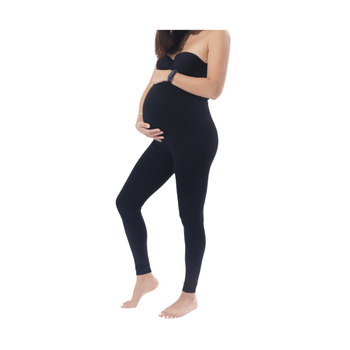 Carry-on Baby Maternity Lift and Support Leggings Black
