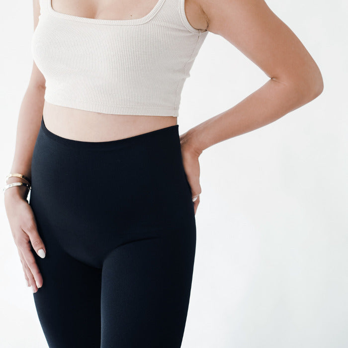 Carry-on Baby Postpartum Tummy Control Leggings Black