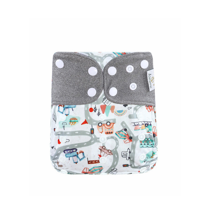 Aimerie Special Cloth Diaper with Newborn Charcoal Insert - City and Sunken