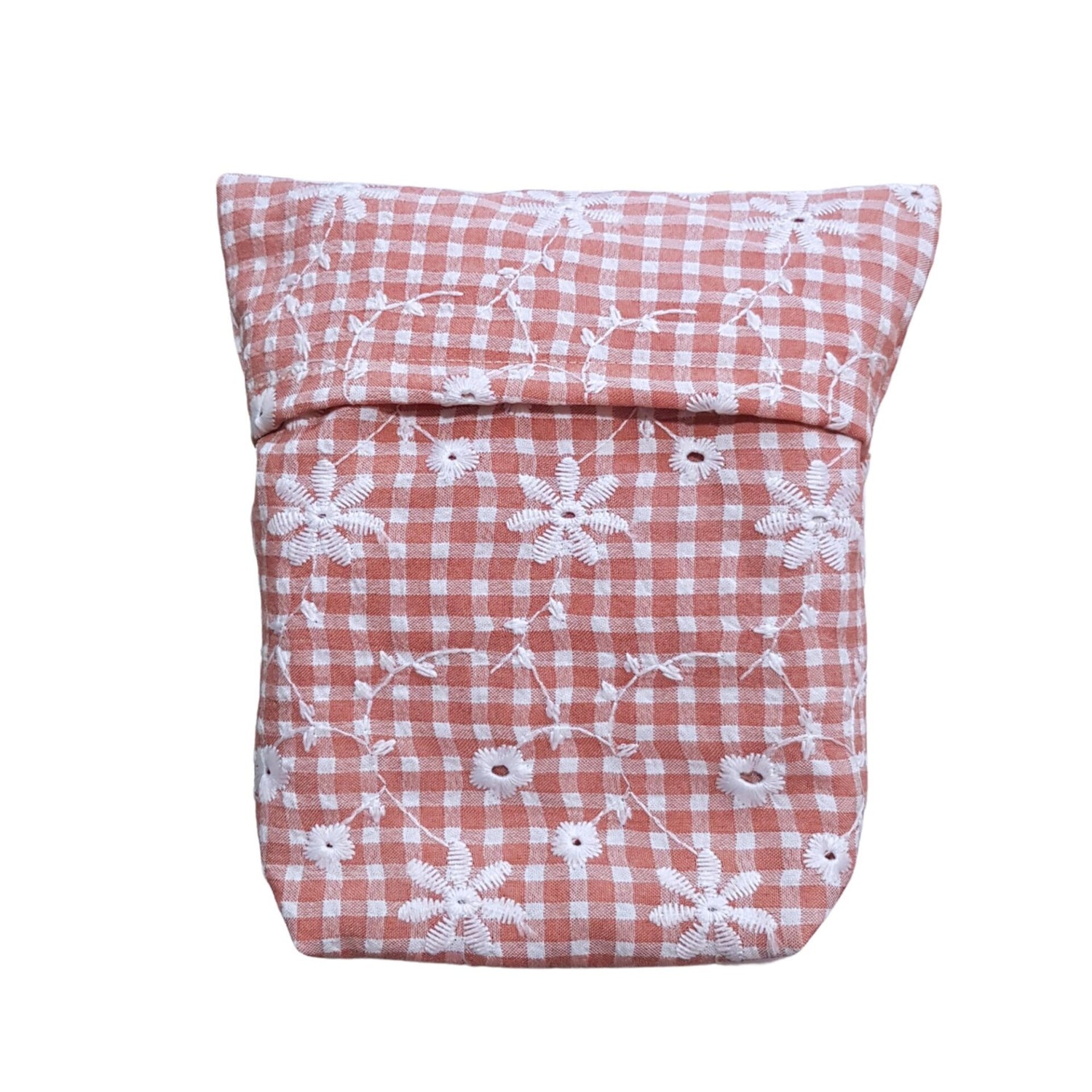 Sew Childhood Apron Style Nursing Cover Seersucker Eyelet Floral Gingham - Froly Pink