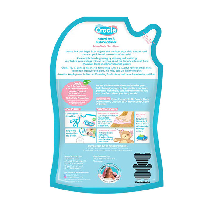 Cradle Natural Toy and Surface Cleaner Refill Pack - 500ml