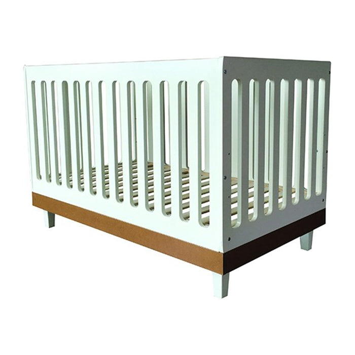 Cuddlebug Madison 3-in-1 Convertible Crib - White/Coffee