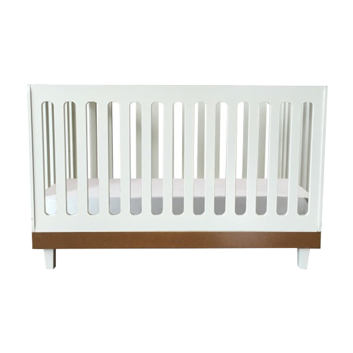 Cuddlebug Madison 3-in-1 Convertible Crib - White/Coffee