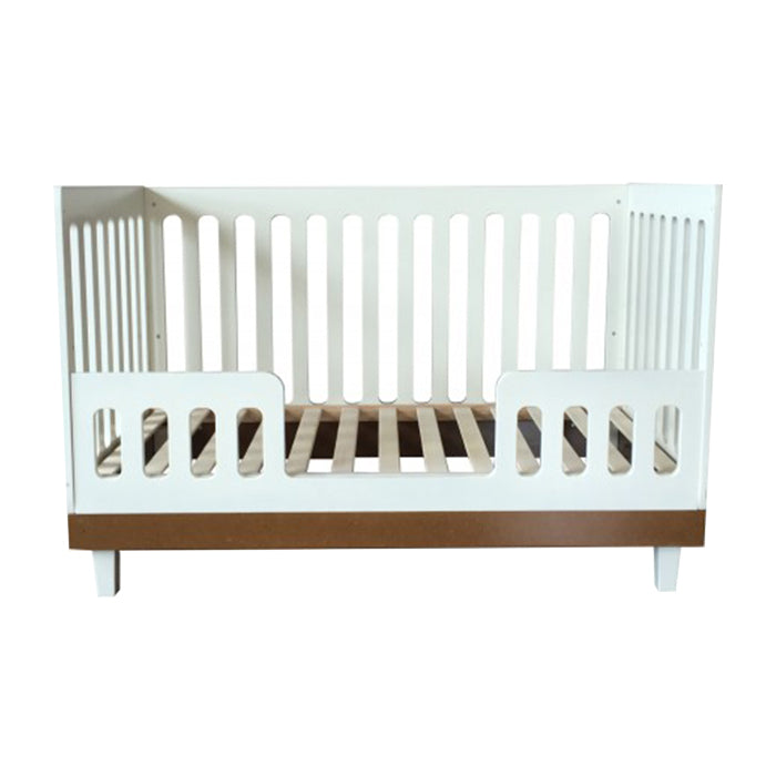 Cuddlebug Madison 3-in-1 Convertible Crib - White/Coffee