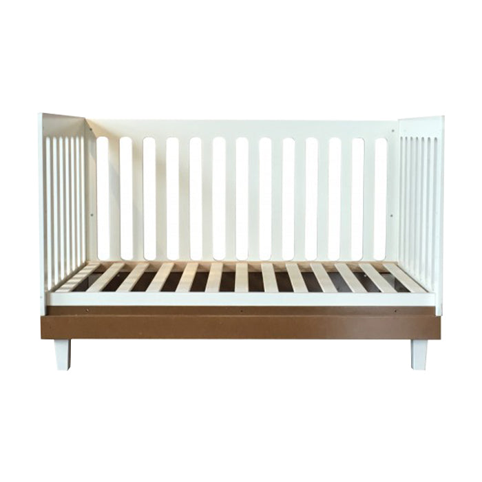 Cuddlebug Madison 3-in-1 Convertible Crib - White/Coffee