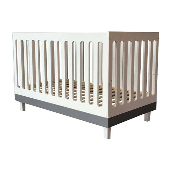 Cuddlebug Madison 3-in-1 Convertible Crib - White/Gray