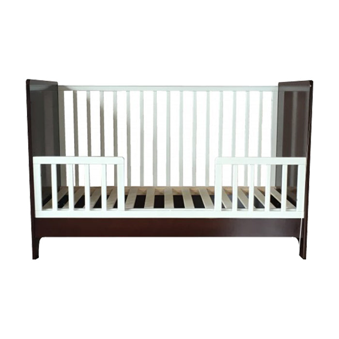 Cuddlebug Vernon 3-in-1 Convertible Crib - White/Coffee