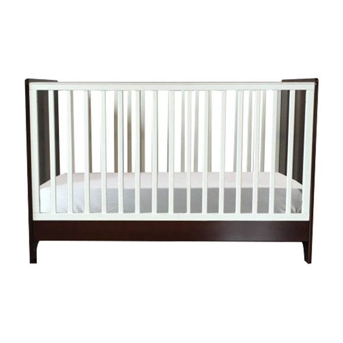 Cuddlebug Vernon 3-in-1 Convertible Crib - White/Coffee