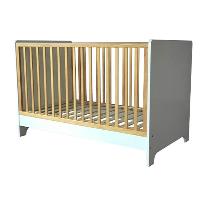 Cuddlebug Vernon 3-in-1 Convertible Crib - White/Natural