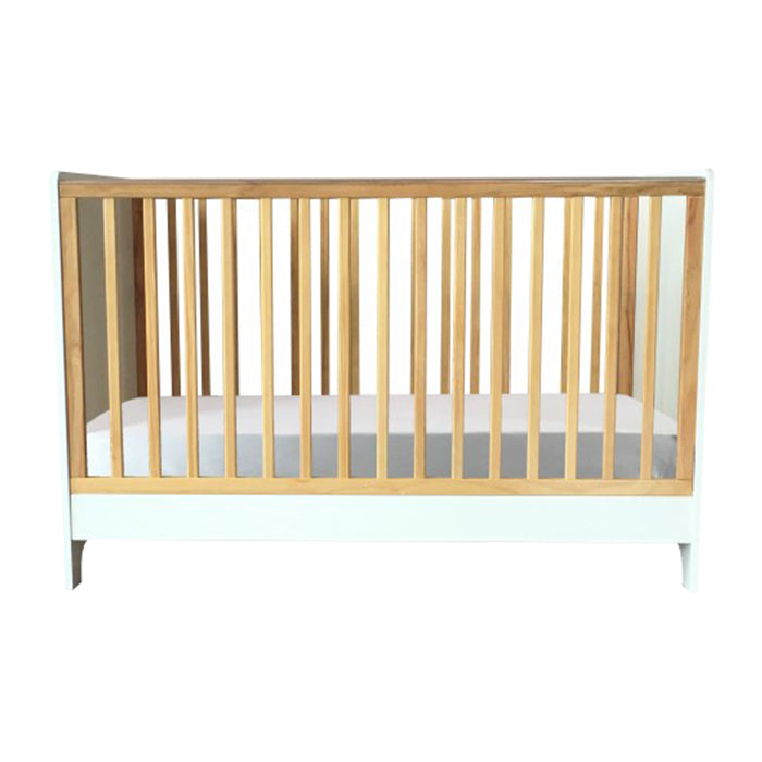 Cuddlebug Vernon 3-in-1 Convertible Crib - White/Natural