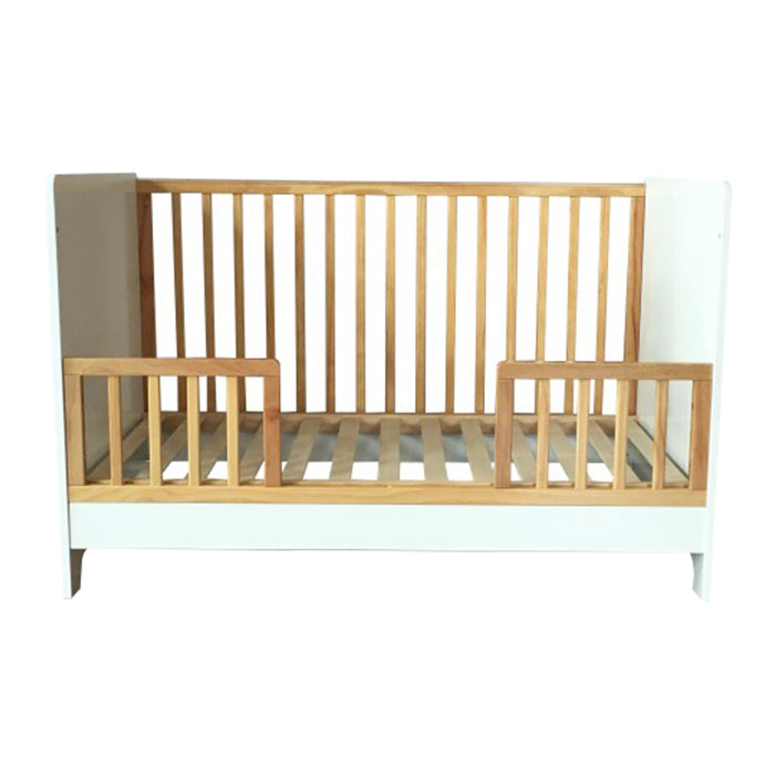 Cuddlebug Vernon 3-in-1 Convertible Crib - White/Natural