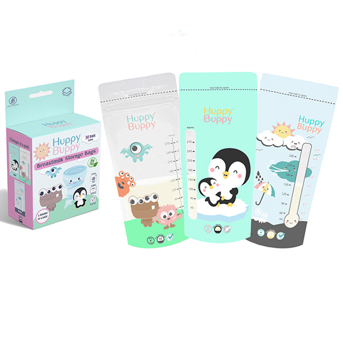 Huppy Buppy Disposable Milk Storage Bags 250ml (30 Pieces)