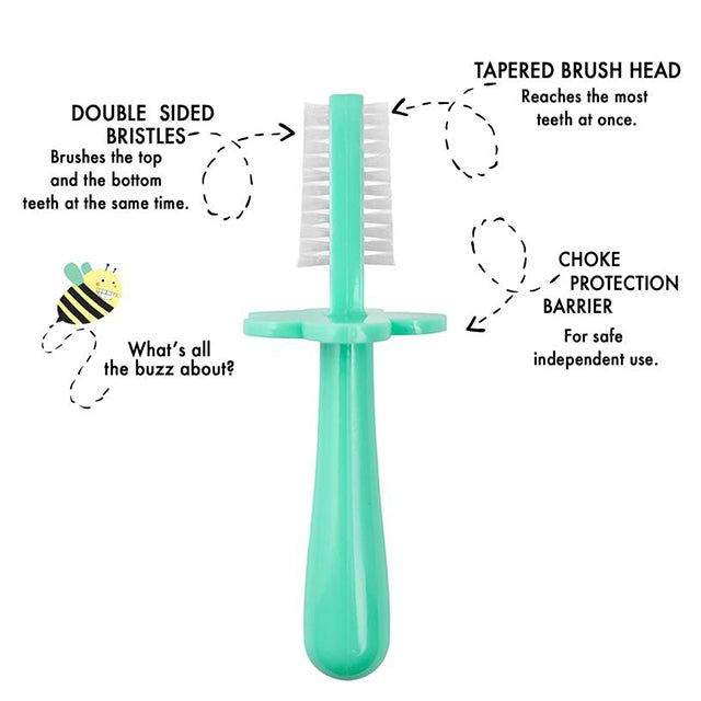 Grabease Double Sided Baby Toothbrush - Teal