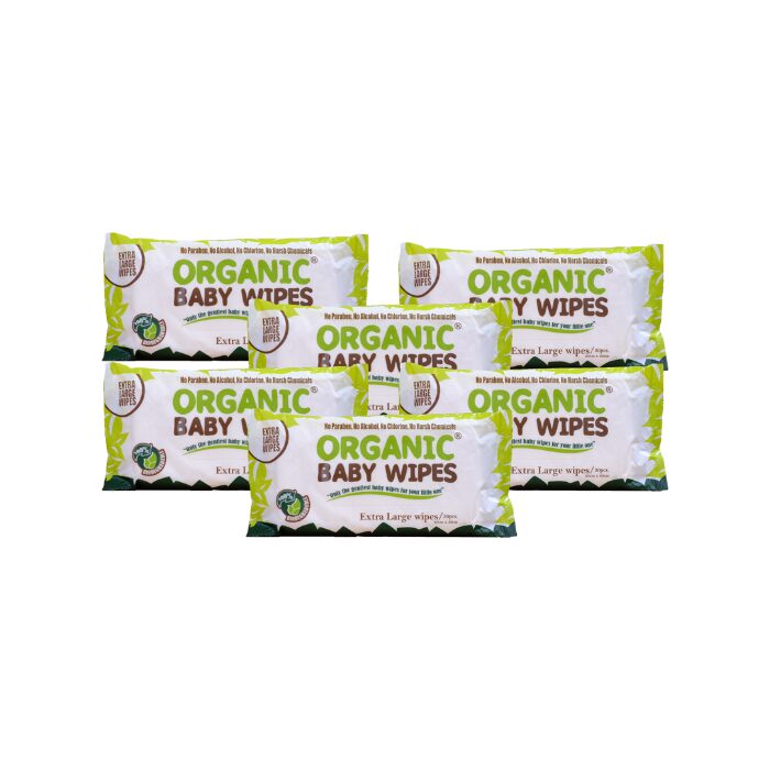 Organic Baby Wipes 30's Extra Large Pack of 6