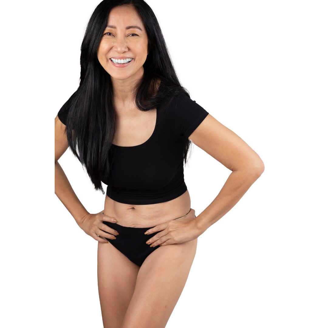 Ecoflo Sustainable Leak Proof Underwear Heavy Flow High Waist Snug Bikini - Black