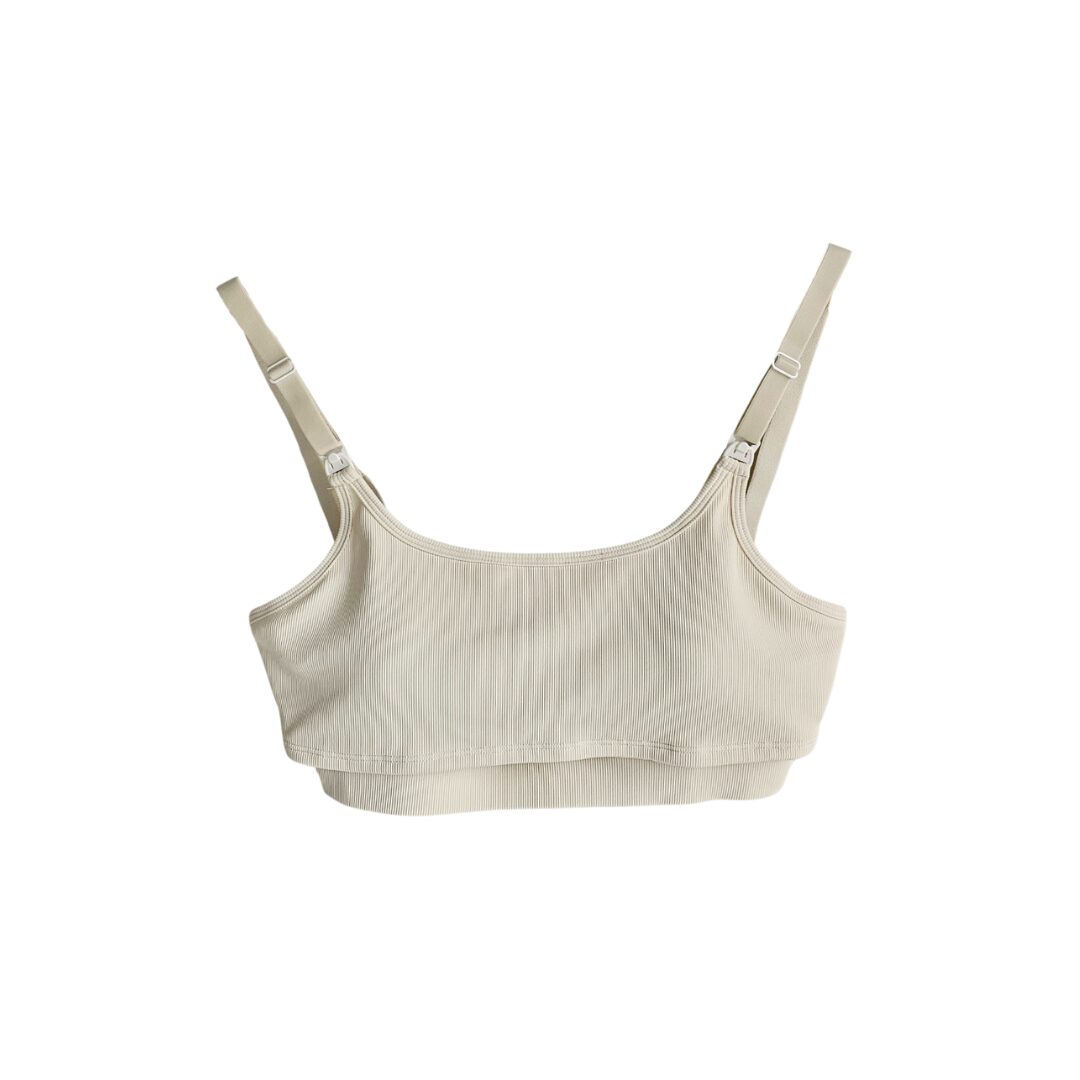 Elation Scoop Neck Nursing and Hands-free Pumping Bra - Cream
