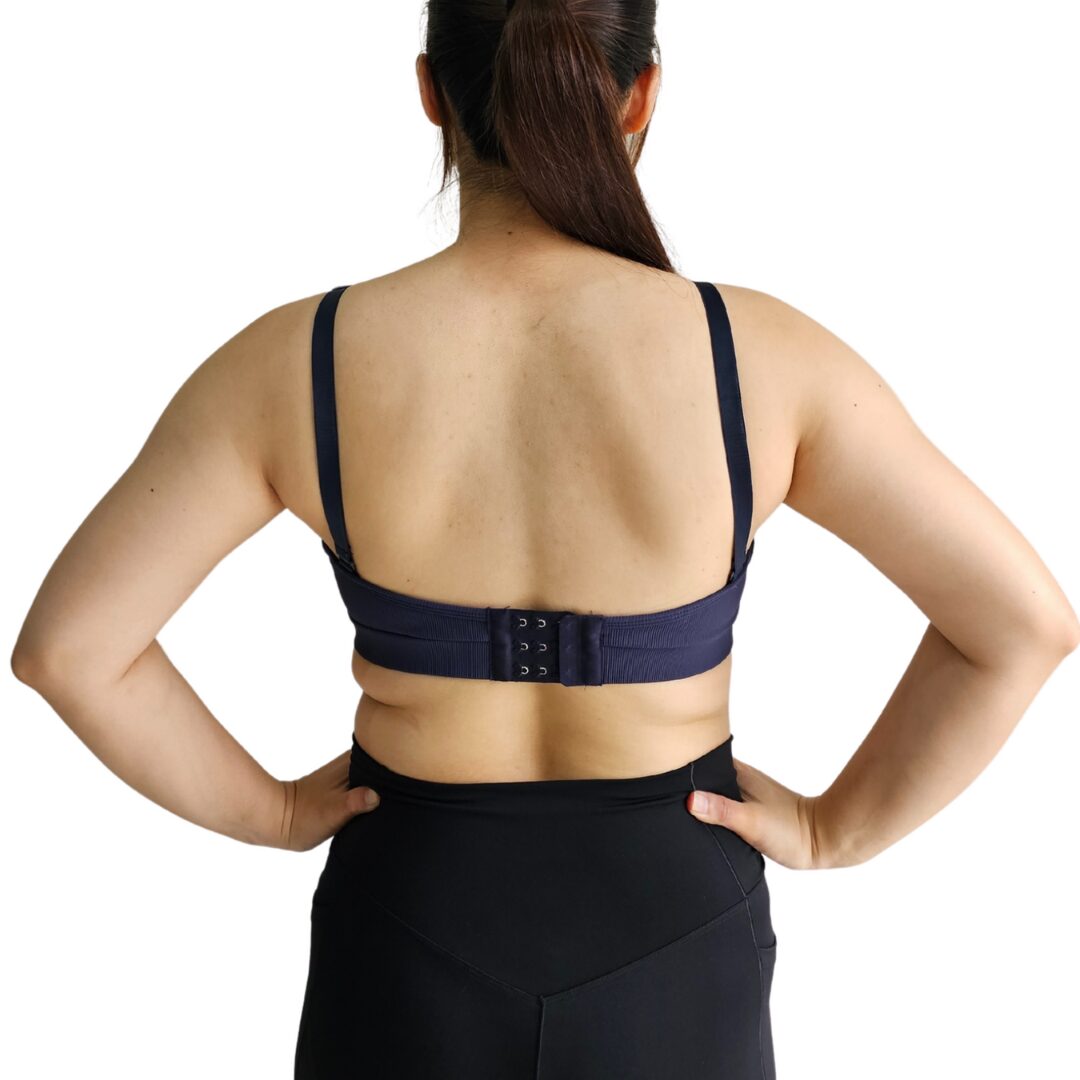 Elation Scoop Neck Nursing and Hands-free Pumping Bra in - Navy