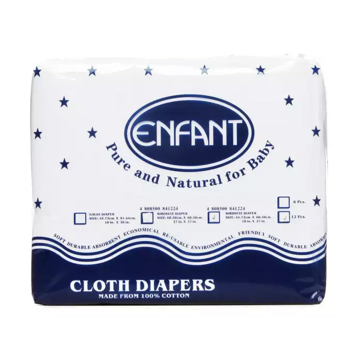 Enfant Birdseye Cloth Diaper 18" x 27"