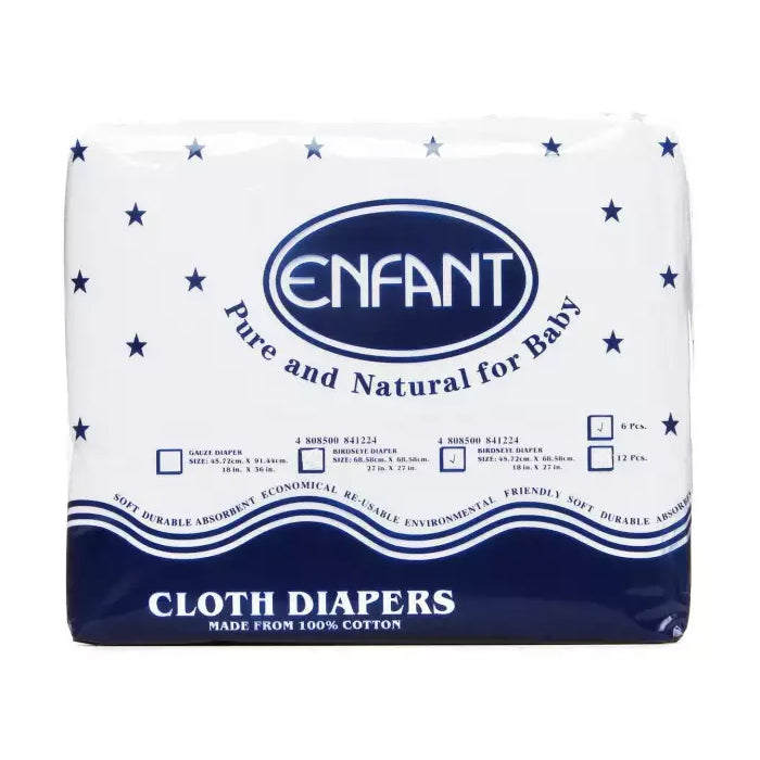 Enfant Birdseye Cloth Diaper 18" x 27"