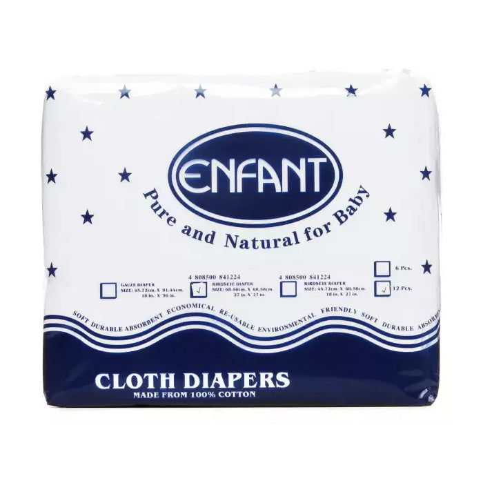 Enfant Birdseye Cloth Diaper 27" x 27"