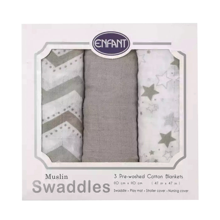Enfant Muslin Swaddle - Gray