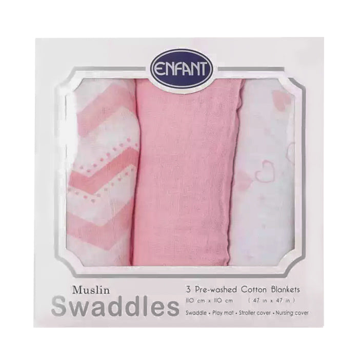 Enfant Muslin Swaddle - Pink