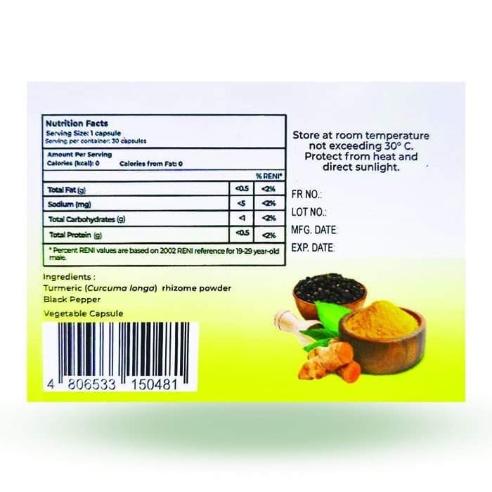 Essentur Turmeric with Black Pepper 500mg Capsule