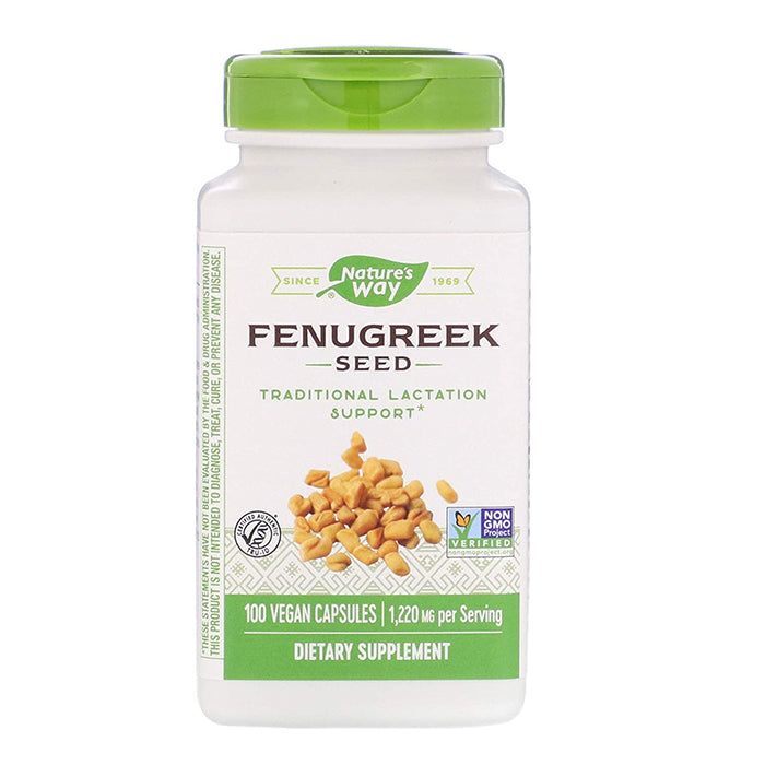 Nature's Way Fenugreek Seed 1220 mg 100 caps - to increase milk (6-12 caps/day)