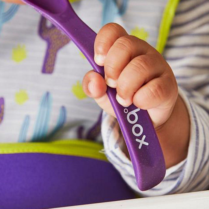B.Box Flexible Silicone Spoon Pack - Pink/Purple