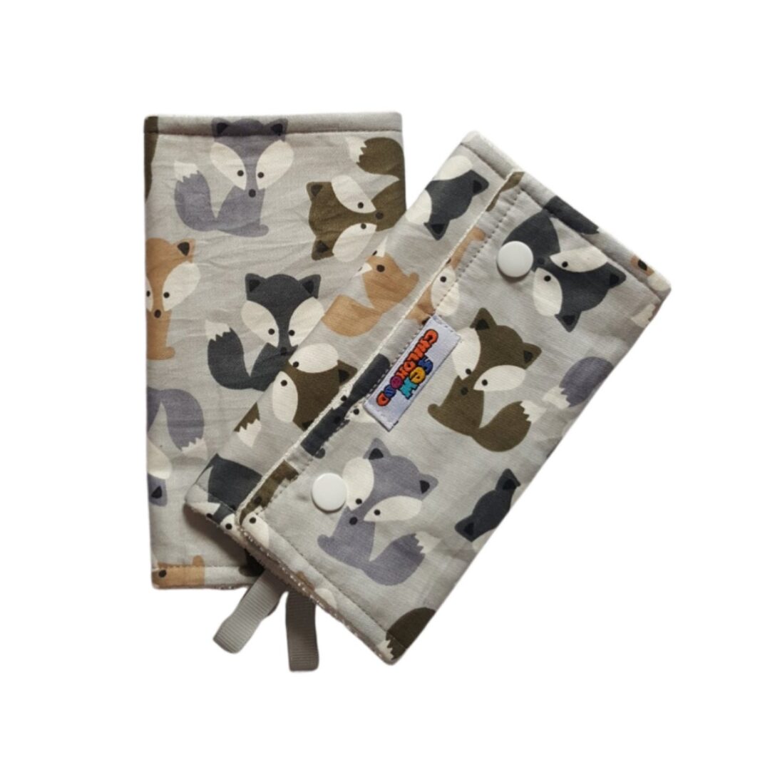 Sew Childhood Carrier Suck Pads Aka Drool Pads - Baby Fox Gray