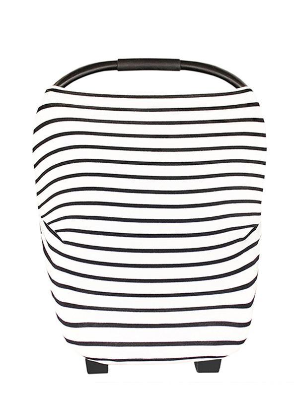 Mooimom Multi-Use Nursing Scarf - Black White Fine Stripe
