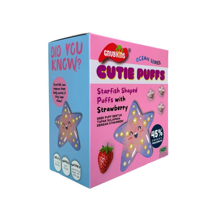 Gnubkins Cutie Puffs Starfish Shaped Puffs with Strawberry