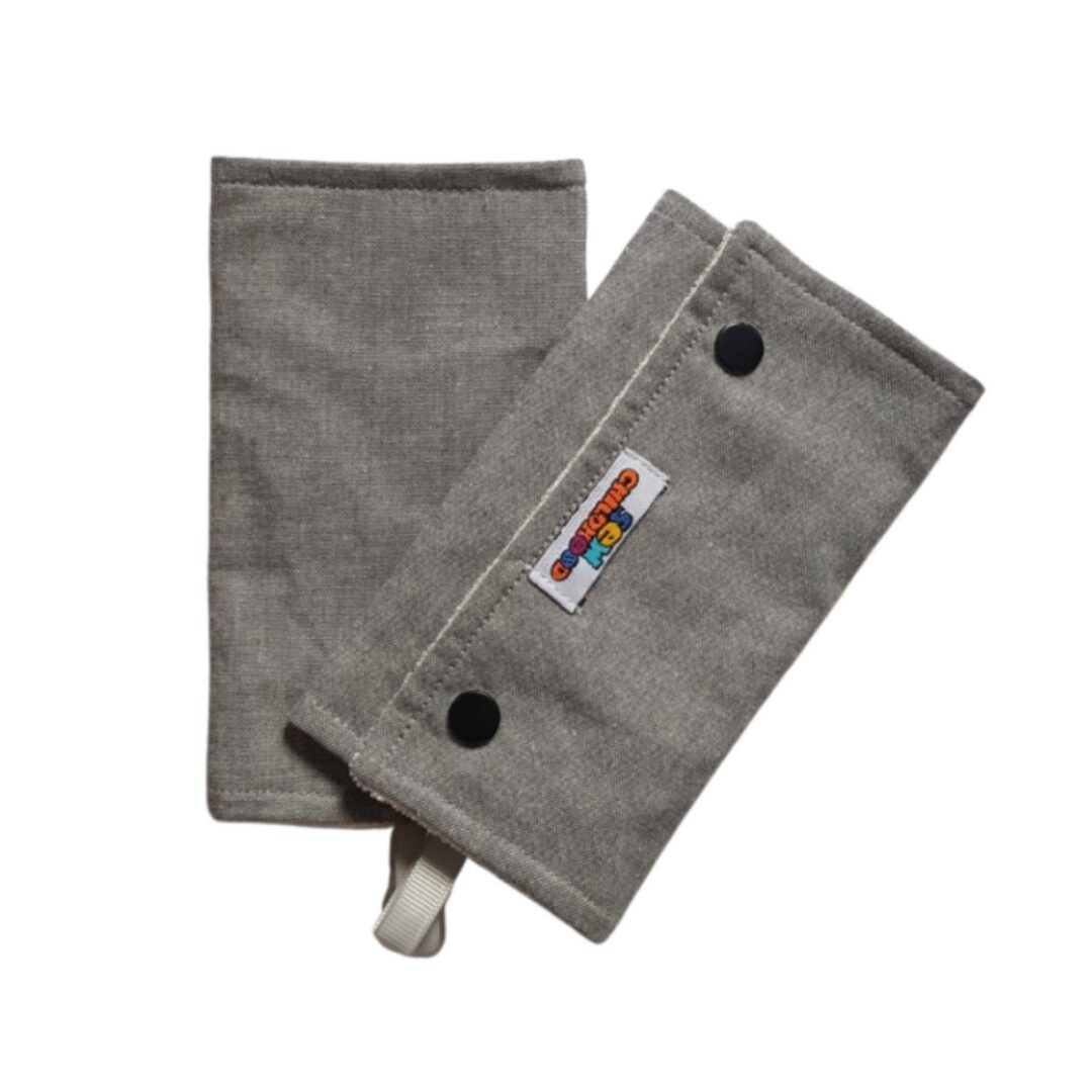 Sew Childhood Carrier Suck Pads Aka Drool Pads - Gray Chambray