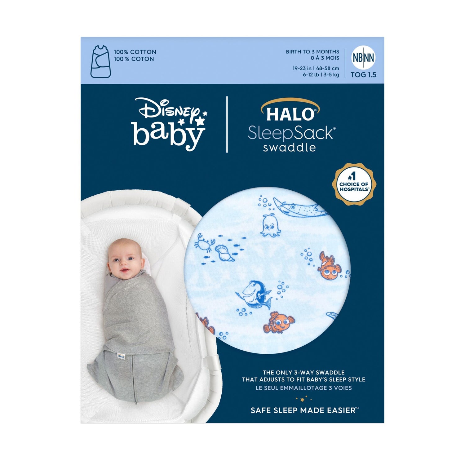 Halo Sleepslack Swaddle Nemo