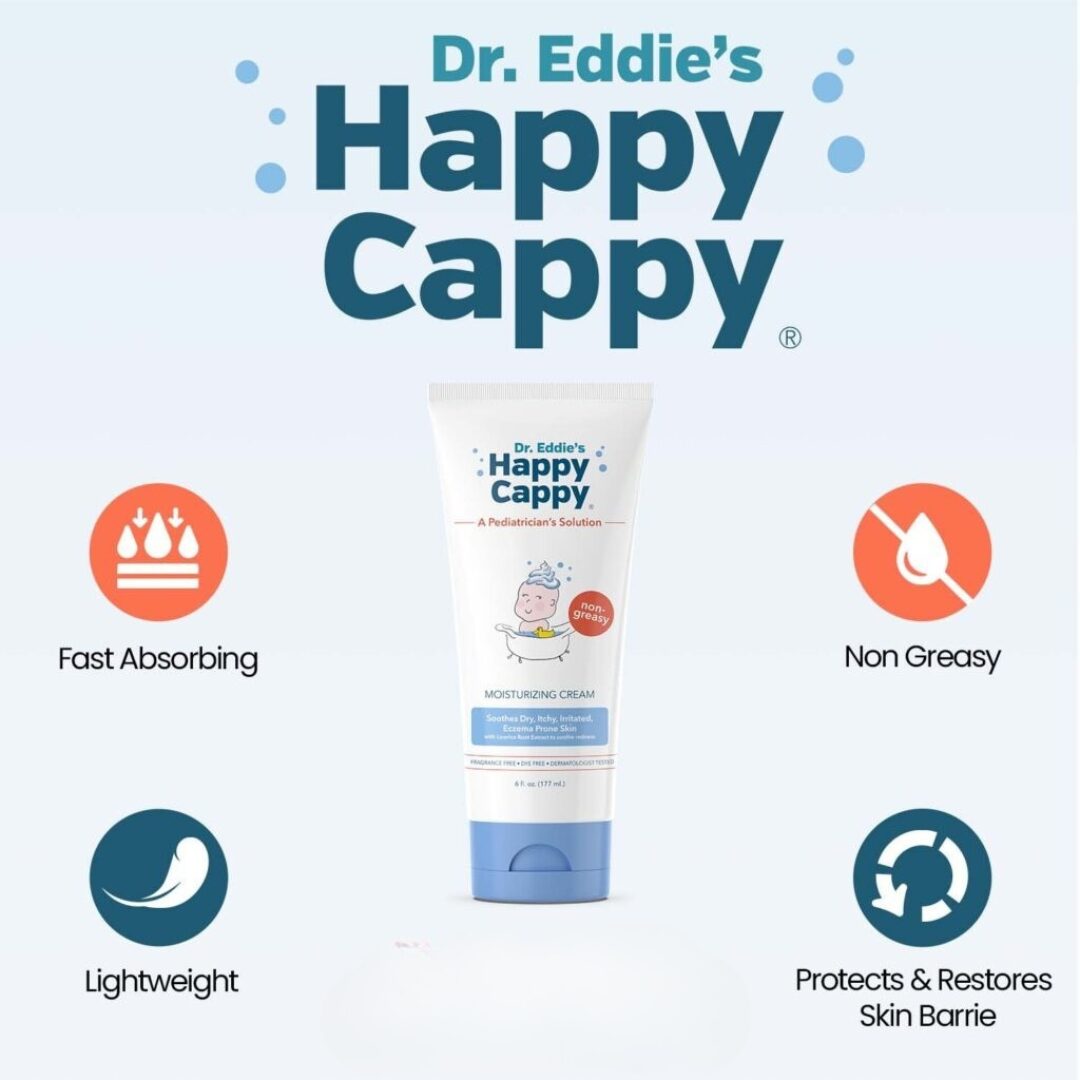 Happy Cappy Moisturizing Cream 6 Ounce Tube (177ml)