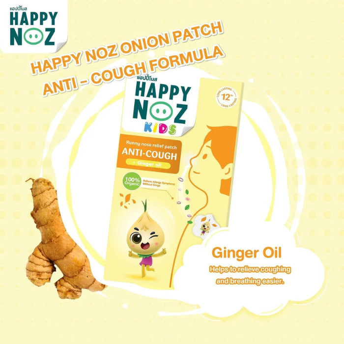 Happy Noz Organic Onion Sticker 6's - Anti-Cough