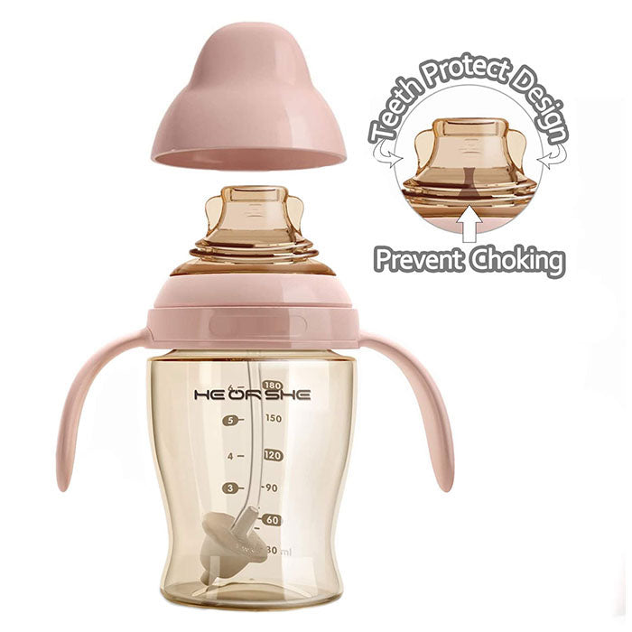 HeOrShe Dental-care Sippy Cup 6oz/180ml Stage 1 (for 6+ months) - Rose Cabbage